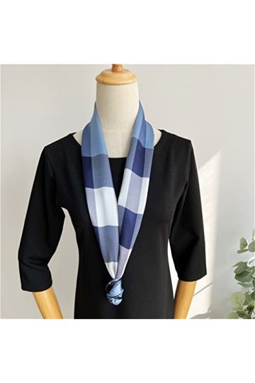 BAZIGA Écharpe en Soie Double Couche Foulard en Soie de mûrier Femmes Automne Mince et Long Foulard décoratif Banderole Une 
