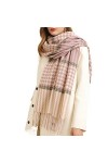 Echarpes Écharpe Femmes Tartan Echarpe Plaid Châle Wrap Long Tassel Foulard Foulard Casual Casual Solfler Fashion Longue Sole