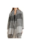 Echarpes Écharpe Femmes Tartan Echarpe Plaid Châle Wrap Long Tassel Foulard Foulard Casual Casual Solfler Fashion Longue Sole