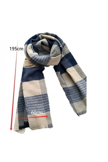 NEHHDC Foulard Écharpe Écharpe Dhiver Femmes Écharpe À Carreaux Épaissir Plus Chaud Écharpes Snood Pour Dames Foulards Châle