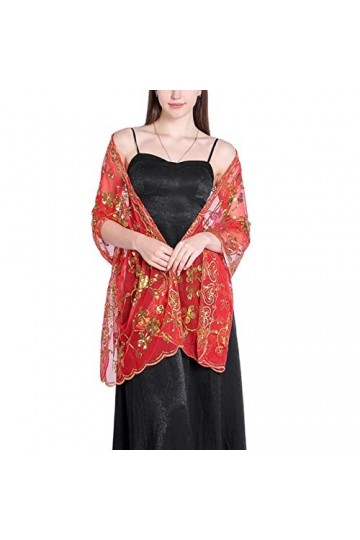 GAOHONGMEI Foulard en dentelle florale pour femme - Pour lété, la plage, les fêtes, les mariages, les soirées, les robes de 