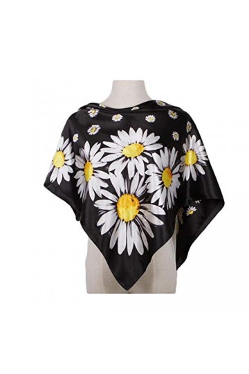 liyuzhu Nouvelle Serviette carrée de 90cm for Femmes Petite Marguerite Foulard de Dame de la Dame de la Dame de la Dame de la