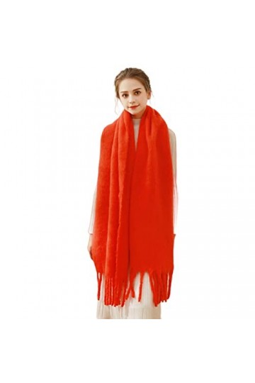 SATUSA Écharpe femmes chaud hiver écharpe femmes solide femme foulards Foulard enveloppement épais doux