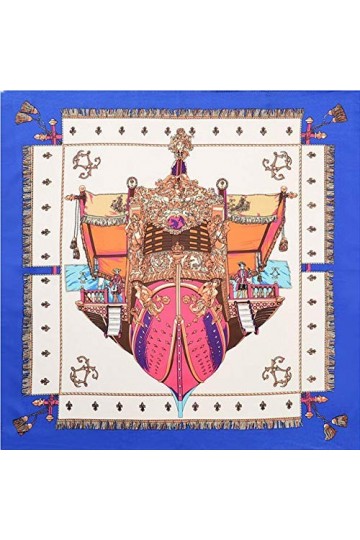 liyuzhu Foulard de Soie de Soie à imprimé Vintage for Femmes 60cm Couleur : 02, Taille : 60 * 60cm 