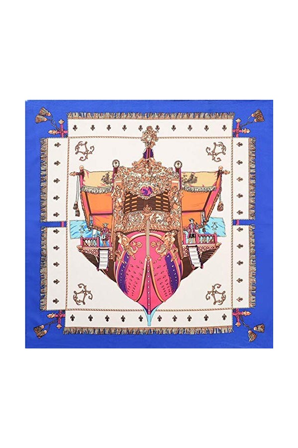 liyuzhu Foulard de Soie de Soie à imprimé Vintage for Femmes 60cm Couleur : 02, Taille : 60 * 60cm 