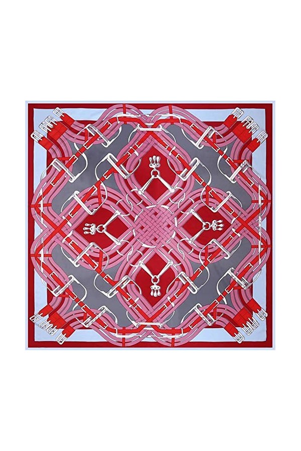 liyuzhu Nouveau Écharpe Femme Floral Imprimé Grand Square Square Silk Foulard Vacances Sunscreen Châle Couleur : 03, Taille 