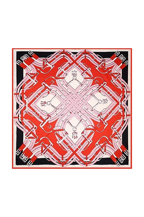 liyuzhu Nouveau Écharpe Femme Floral Imprimé Grand Square Square Silk Foulard Vacances Sunscreen Châle Couleur : 03, Taille 