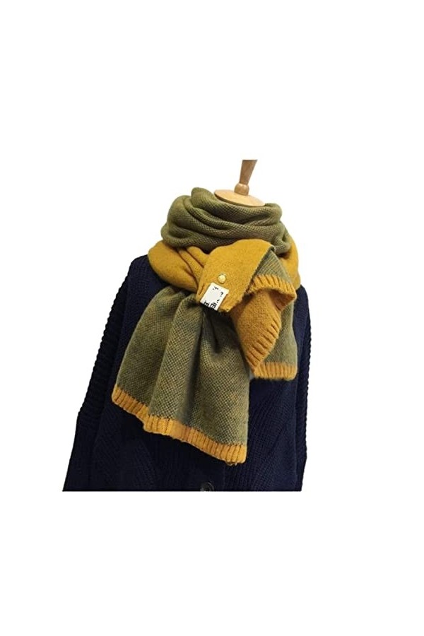 Echarpe Châle Foulard Etole Écharpe Tricotée Dhiver Écharpes En Coton Double Face Douces Et Chaudes Pour Femmes Écharpe Foul