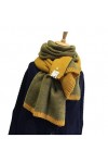 Echarpe Châle Foulard Etole Écharpe Tricotée Dhiver Écharpes En Coton Double Face Douces Et Chaudes Pour Femmes Écharpe Foul