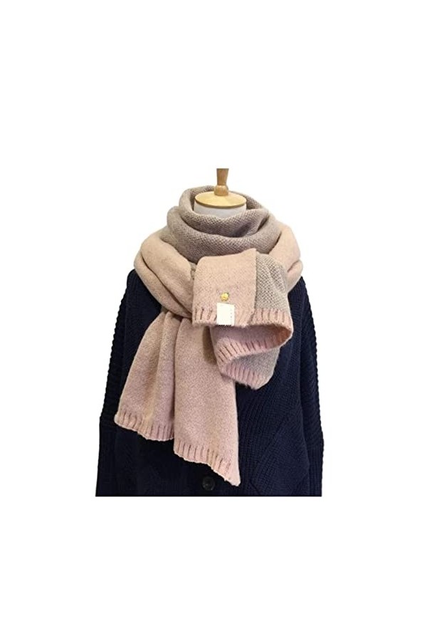 Echarpe Châle Foulard Etole Écharpe Tricotée Dhiver Écharpes En Coton Double Face Douces Et Chaudes Pour Femmes Écharpe Foul