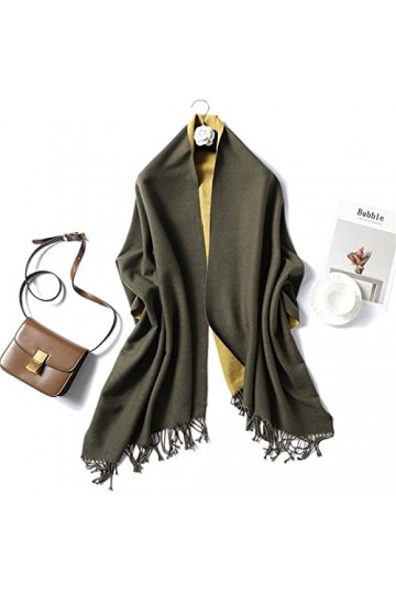 SATUSA Écharpe femmes hiver écharpe femmes épais chaud châles envelopper dame solide foulards mode glands foulard