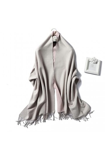 SATUSA Écharpe femmes hiver écharpe femmes épais chaud châles envelopper dame solide foulards mode glands foulard