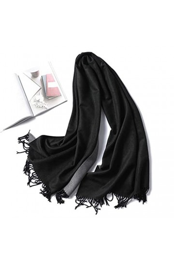 SATUSA Écharpe femmes hiver écharpe femmes épais chaud châles envelopper dame solide foulards mode glands foulard