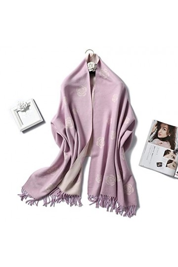 SATUSA Écharpe femmes hiver écharpe femmes épais chaud châles envelopper dame solide foulards mode glands foulard