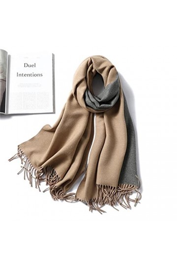 SATUSA Écharpe femmes hiver écharpe femmes épais chaud châles envelopper dame solide foulards mode glands foulard