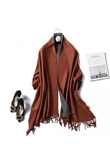 SATUSA Écharpe femmes hiver écharpe femmes épais chaud châles envelopper dame solide foulards mode glands foulard