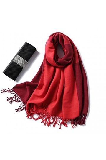 SATUSA Écharpe femmes hiver écharpe femmes épais chaud châles envelopper dame solide foulards mode glands foulard