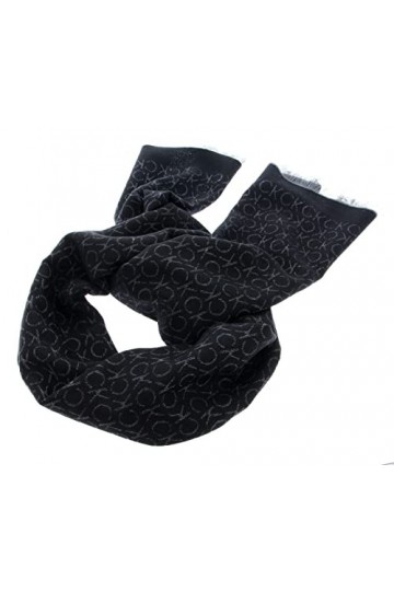 Calvin Klein Monogram Woven Scarf CK Black