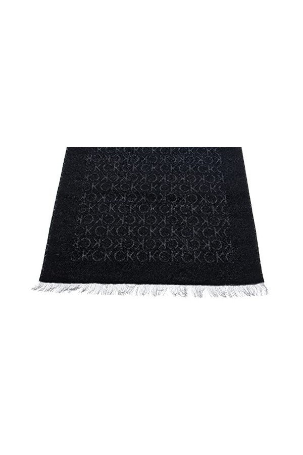Calvin Klein Monogram Woven Scarf CK Black