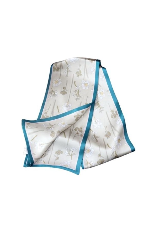 Foulards légers Ruban de soie Double face for femmes, foulard long polyvalent de tempérament féminin de printemps et dété