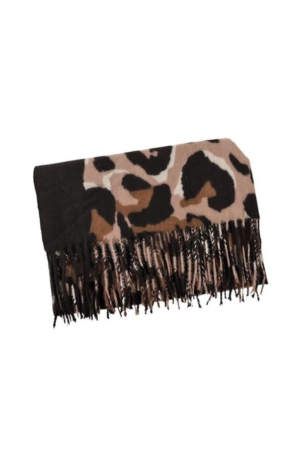 SYT-MD Echarpe Femme, Écharpe dhiver en cachemire for femmes, Foulard chaud à Grain léopard, grandes écharpes en cachemire d