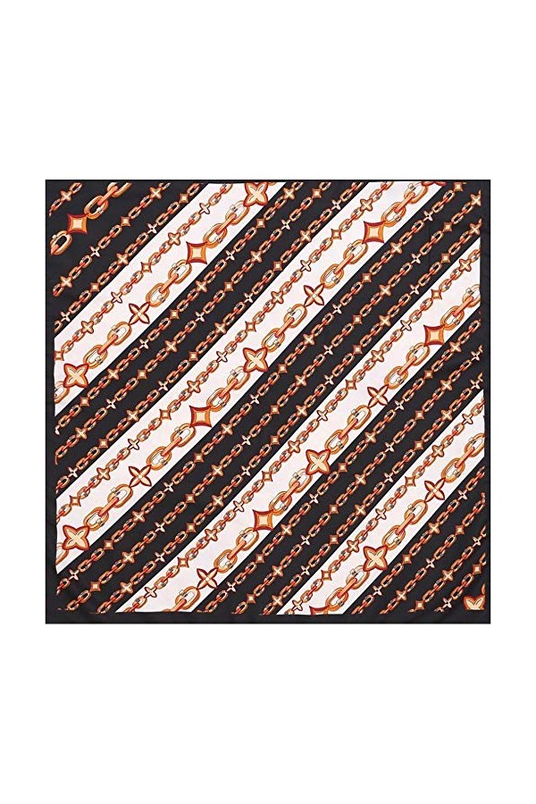 shunchunli Wangqianli Nouvelles Écharpes Twill de Femmes 70cm Décoration de Dames Petit Écharpe Foulard carré rétro à imprimé