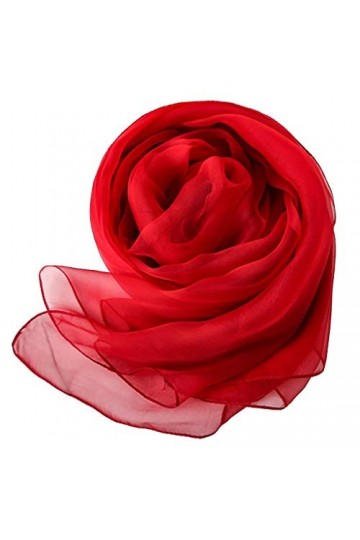 WEIE Echarpes Écharpe de vol de Voile de Dames de Plaine Douce de Femmes, crème Solaire dété Serviette de Plage Longue échar