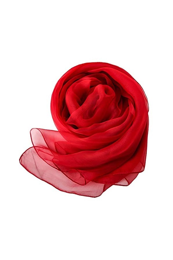 WEIE Echarpes Écharpe de vol de Voile de Dames de Plaine Douce de Femmes, crème Solaire dété Serviette de Plage Longue échar