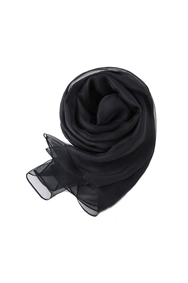 WEIE Echarpes Écharpe de vol de Voile de Dames de Plaine Douce de Femmes, crème Solaire dété Serviette de Plage Longue échar