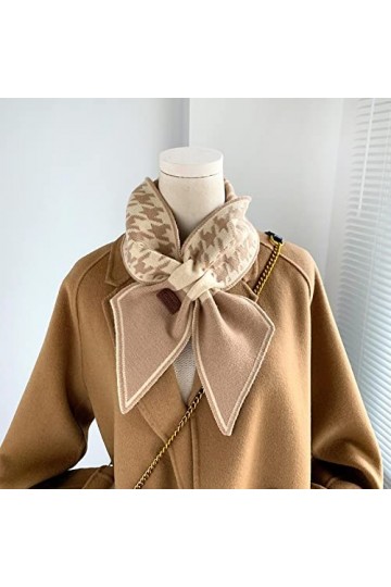 Foulard Femme Cheveux Echarpe Soie Écharpe Cravate Chaude Écharpe À Carreaux pour Femmes Écharpe Tricotée Longue Et Serrée Pe