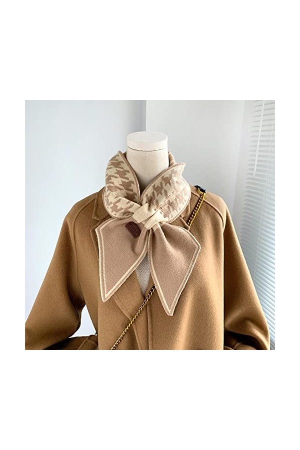 Foulard Femme Cheveux Echarpe Soie Écharpe Cravate Chaude Écharpe À Carreaux pour Femmes Écharpe Tricotée Longue Et Serrée Pe