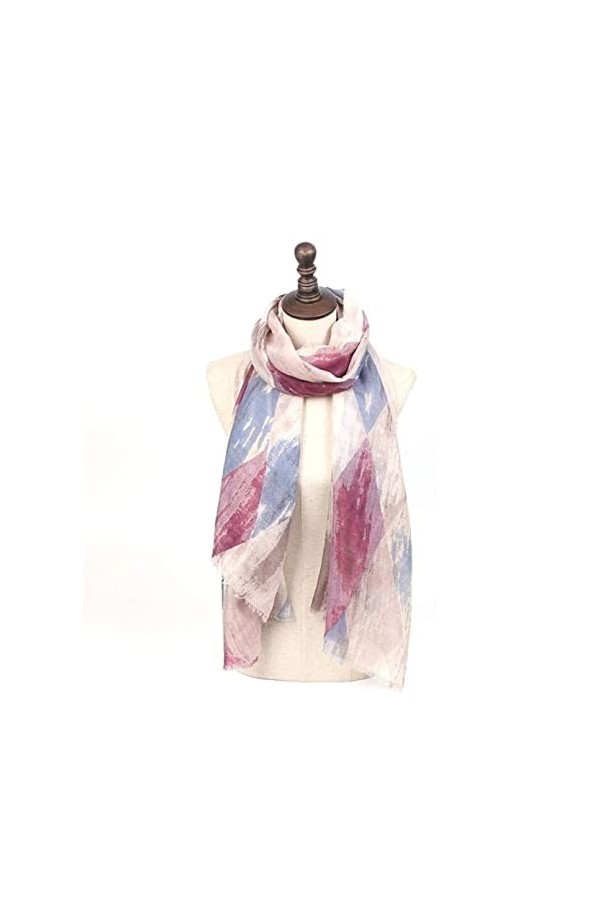 VCADEN Châle Écharpe Foulard Femmes Hiver Écharpe Châle Wrap Chaud Protection Solaire Diamant Imprimé Motif Écharpes Echarpe 