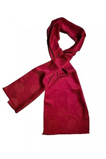 Posh Gear Femme Homme Écharpe Foulard Satinecho, rouge 100% soie