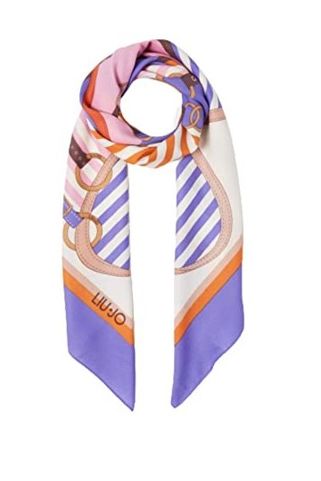 Liu Jo Foulard met stripes summer lilac CS23LJ24 2A3019 T0300 VIOLA