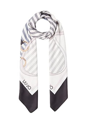 Liu Jo Foulard Ecosostenibile con stampa Nero