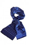Posh Gear Femme Homme Écharpe Foulard Satinata, Noir 100% soie