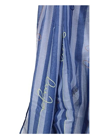 Liu Jo Stola Ecosostenibile con logo Steel Blue