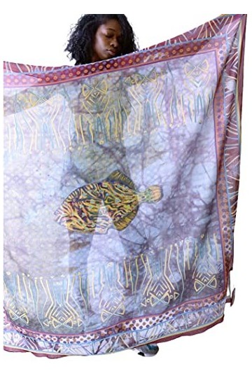 Foulard femme en voile de Mousseline carré mesure 140 x 140 cm