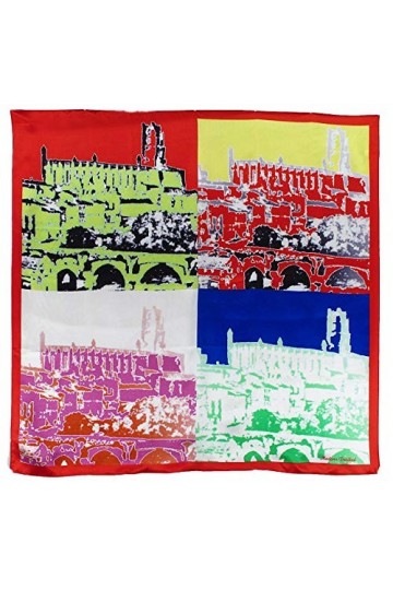 Cathédrale dAlbi Foulard Andy Warhol rouge