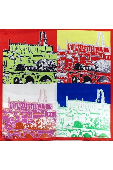 Cathédrale dAlbi Foulard Andy Warhol rouge