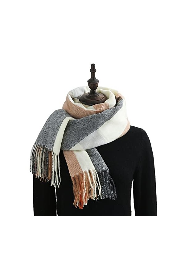 Ryakos éCharpe De Mode Foulard femmes écharpe écharpe foulard femmes hiver épaisses polyester chaud polyester thanlier emball