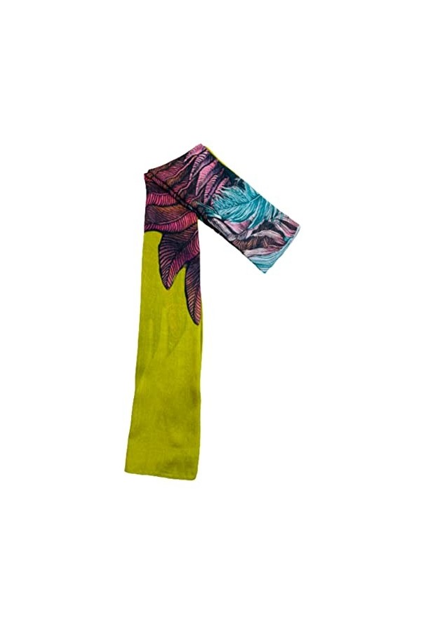 Selection Privee ETOLE bird wing Jaune Foulard 90% Modal,10% Soie imprimé Echarpe Pour la femme 100x200cm,Châle avec motif.