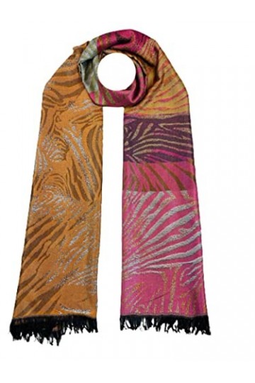 Selection Privee ETOLE Multicolor Foulard pour la femme écharpe de 50% Soie,50% Modal pour le printemps et l´été.50X180CM. Gr