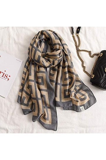 REDCVBN Écharpes Femmes Printemps Écharpe Coton Hijab Châles Imprimé Plage Wraps Bandeau Foulard Écharpe Écharpes Femme Échar