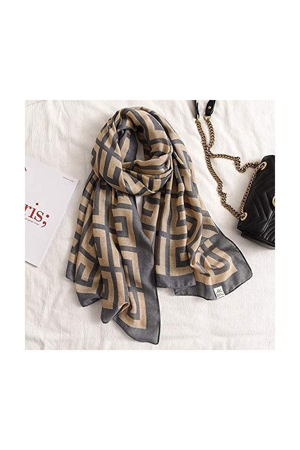 REDCVBN Écharpes Femmes Printemps Écharpe Coton Hijab Châles Imprimé Plage Wraps Bandeau Foulard Écharpe Écharpes Femme Échar