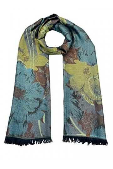 SELECTION PRIVEE ETOLE Foulard pour la femme écharpe de 50% Soie,50% Modal pour le printemps et l´été.50X180CM. Grande Echarp