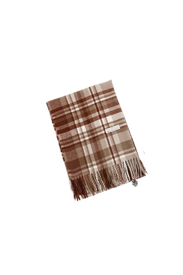 AQUETI Echarpes Écharpe Hiver Étole Plaid Écharpe Dames Écharpe Femmes Classique Foulard Châle Châle Blue : Bronze, Size : 2
