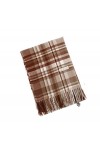 AQUETI Echarpes Écharpe Hiver Étole Plaid Écharpe Dames Écharpe Femmes Classique Foulard Châle Châle Blue : Bronze, Size : 2