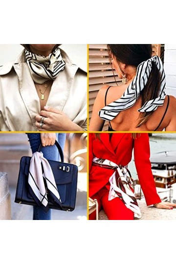 Silk Symphony Foulard de luxe en soie de mûrier pour femme - 100 % soie de mûrier de qualité supérieure - 66 cm x 66 cm - Fou