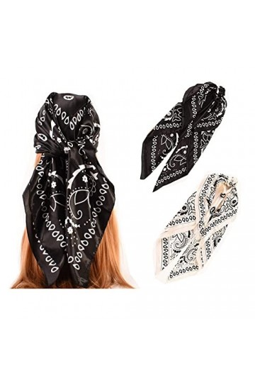 K-ELewon Foulard carré en satin pour femme 88,9 cm, Jf15 2 pièces , Free size